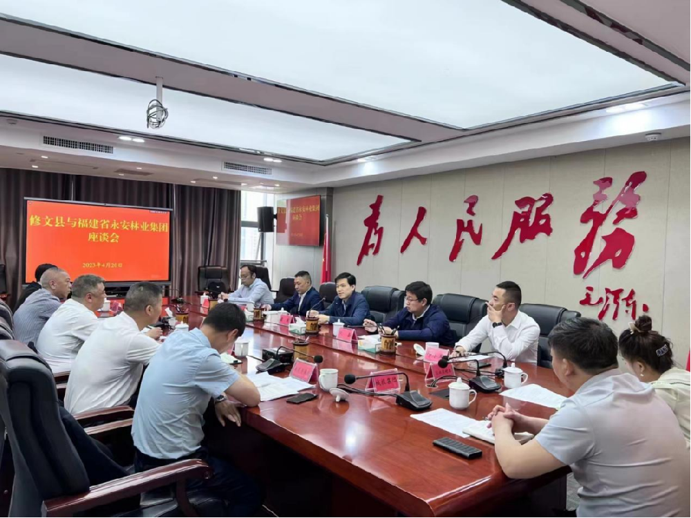 康鹤造访贵州省修文县委副书记、、、县长谢国波